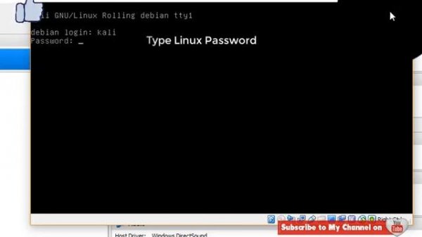 how to resolve kali GNU/Linux Rolling debian tty1 Error (Linux login problem solution)