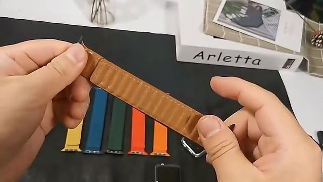 Leather strap For Apple watch (magnetic) ⌚ смотреть онлайн
