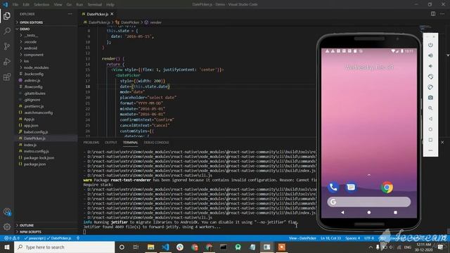 React Native - How to make Date Picker in React Native ? смотреть онлайн