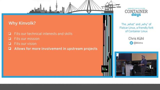 The "what" and "why" of Flatcar Linux, a friendly fork of Container Linux - Chris Kühl, Kinvolk смотреть онлайн