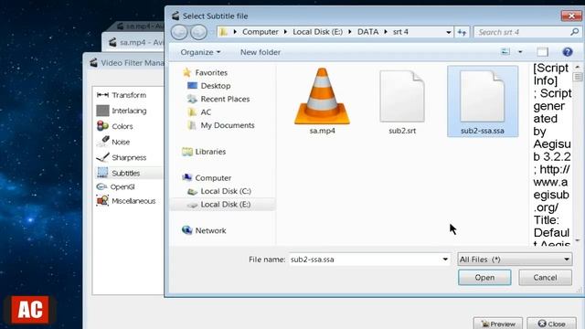 Embed Subtitles Into Video .MP4 on Windows-Aegisub + Avidemux смотреть онлайн