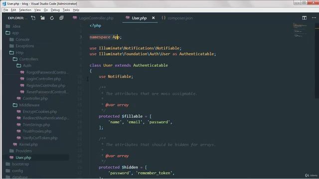 Full Stack Web Development Course - Laravel - 6 App name Change namespace смотреть онлайн
