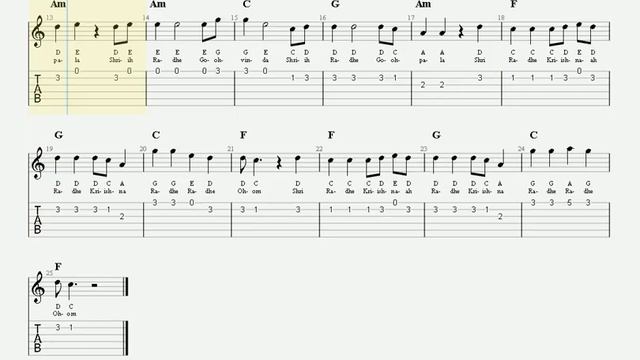 Radhe Govinda (Adam Bauer & The Love Keys) Guitar TAB | Harmonium Lesson | Mantra Bhajan смотреть онлайн