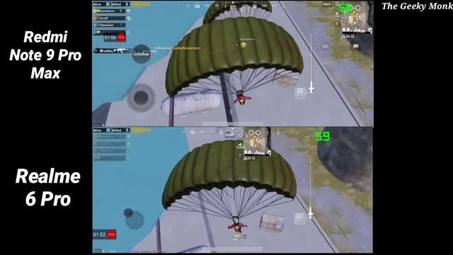 Redmi Note 9 Pro Max vs Realme 6 Pro : Pubg Test at 60FPS смотреть онлайн