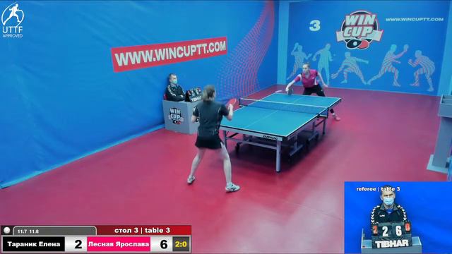Тараник Елена 3-2 Лесная Ярослава Турнир Восток 5 WINCUP 13.12.21 ПрямаяТрансляция Зал3 смотреть онлайн