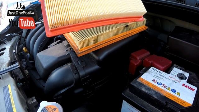 Nissan Micra 2010 - 2016 K13 Air Filter Change смотреть онлайн