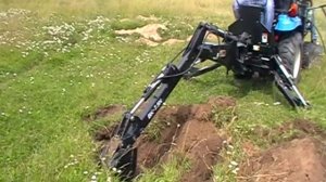 Работа экскаватора на корейском тракторе LS Mtron (LG)