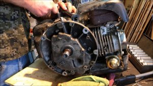 Двигатель газонокосилки МTD!Кто-то ремонтирует,кто-то заводит!)