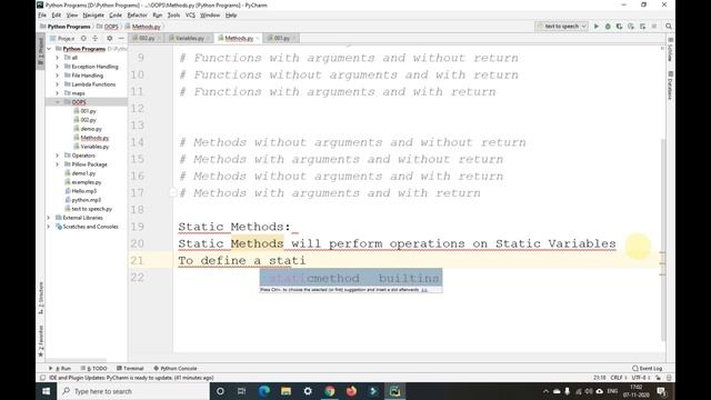 Methods in python| 111 Day code Challenge | Programming with Gautam смотреть онлайн