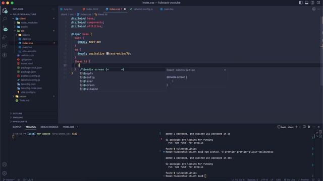 ReactJS. Установка, настройка Tailwind. Fullstack NestJS-ReactJS [eng subs soon] смотреть онлайн