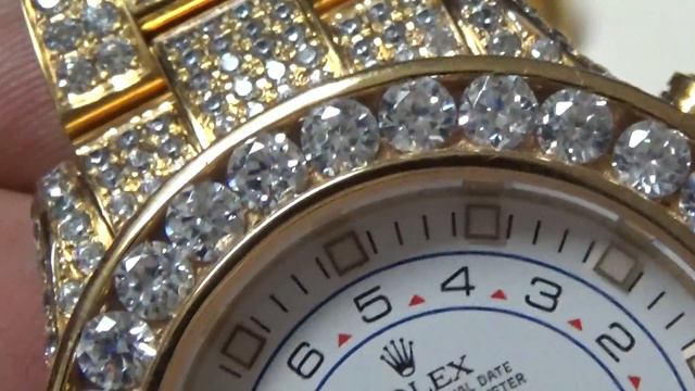 15mm lab made Cuban Link | Yachtmaster 2 Hand set custom watches смотреть онлайн