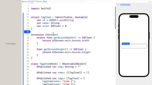 Изучаем SwiftUI | Урок 57 - делаем красивый Tags List View смотреть онлайн