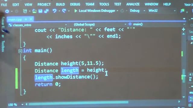 Class member functions example - part 1, C++ Programming Lec 12a/28 смотреть онлайн