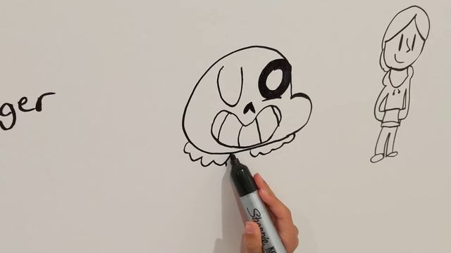 How to draw Sans from Undertale! EASY смотреть онлайн