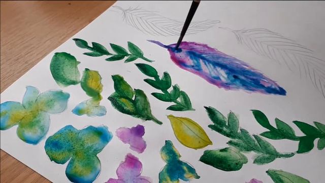 МК цветы, листья и перья своими руками смотреть онлайн