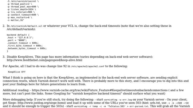 Varnish 3.0.2 to Apache2 sometimes return error 503 (4 Solutions!!) смотреть онлайн