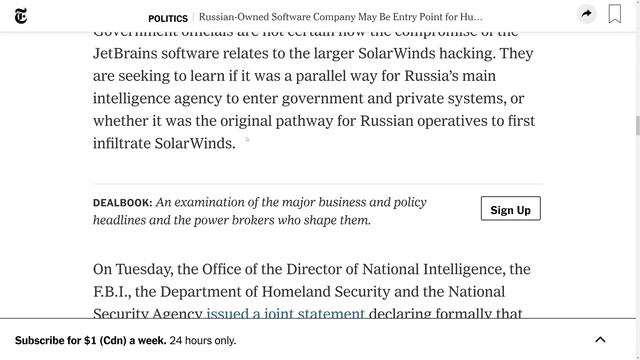FBI Investigating JetBrains In SolarWinds Hacking Probe смотреть онлайн
