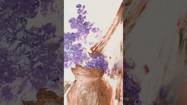 Рисуем сирень ПУПЫРКОЙ #рисунки #рисункидлясрисовки смотреть онлайн
