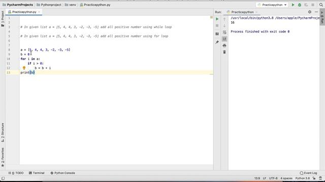 Python Practice Series 9 | Beginners | Level 1 | Basic | Add Positive Number of List Using for Loop смотреть онлайн