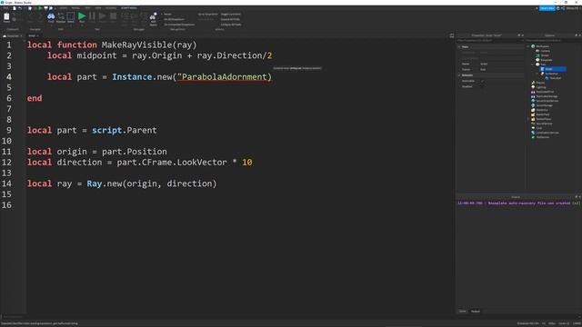 How To Make Raycasting Visible Using Parts - Roblox Studio