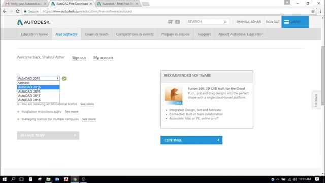 Cara download AutoCAD 2018 student version secara percuma смотреть онлайн