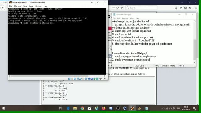 Tutorial Install WEB SERVER (Apache), MYSQL, dan PHP Pada Ubuntu Server смотреть онлайн