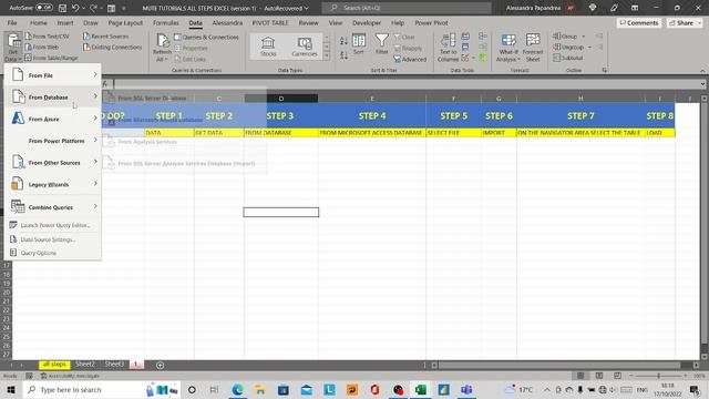 7 HOW TO IMPORT DATA FROM ACCESS INTO EXCEL _ MUTE TUTORIAL _ALESSANDRA PAPANDREA TUTORIALS смотреть онлайн