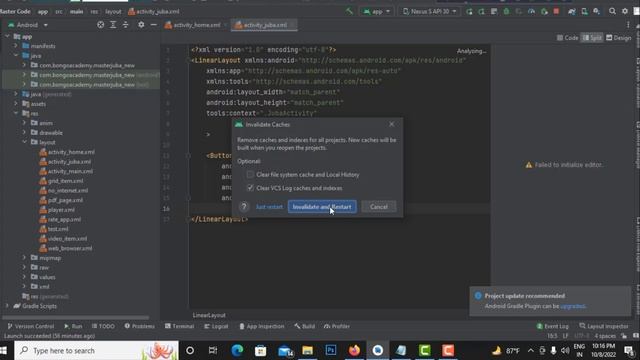 failed to initialize editor android studio 2022 || Tips For Fixing It xml preview not showin Androi смотреть онлайн