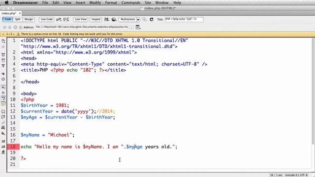 PHP programming Tutorial 7/13 смотреть онлайн