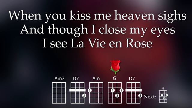 La Vie en Rose Ukulele Play Along смотреть онлайн