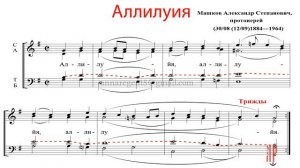 АЛЛИЛУИЯ, прот. А. С. Машков - Теноровая партия