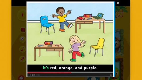 Super Safari 2 Unit 1 (My school) Song "I have a pencil case on my desk"