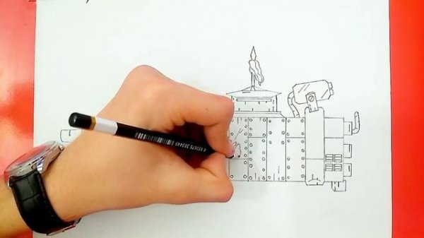 Как нарисовать танк Менделеев || How to draw a Mendeleev tank