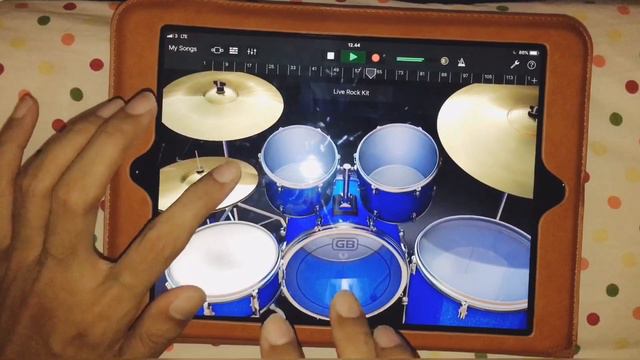 Coldplay - Yellow using iPad GarageBand (Drum Cover) смотреть онлайн
