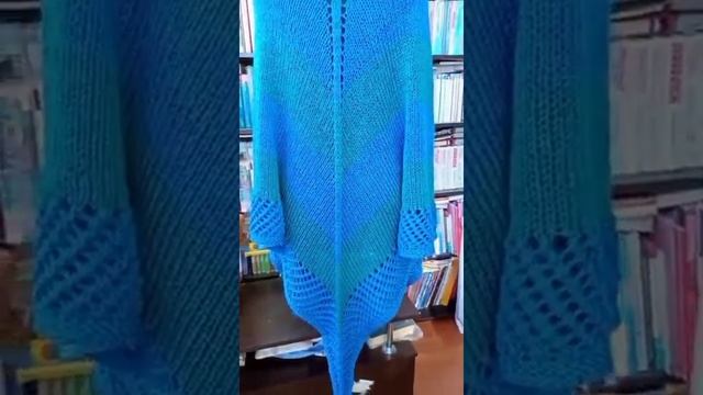 Моя любимая расцветка. Шаль ручной работы -полушерсть