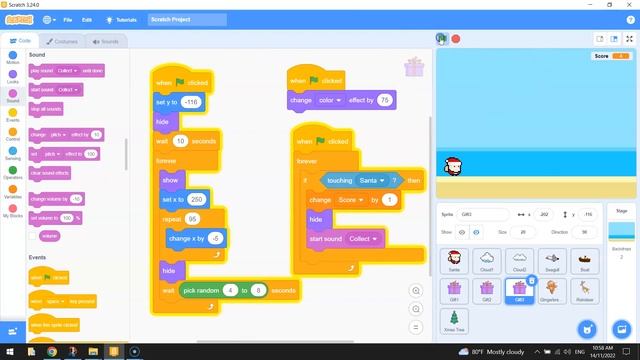 Scratch - Christmas Dash Game (Tutorial 2/2) смотреть онлайн