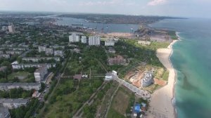 г Черноморск Одесской области побережье с высоты птичьего полета  2016 год