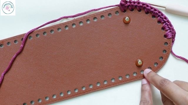 How to crochet tote bag with leather base part-01/ How to crochet around the base. смотреть онлайн
