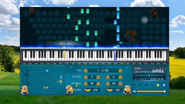 Lets Be Friends Lena Theme - Piano for beginners смотреть онлайн