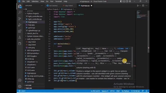 Login Software Using Tkinter module in Python || Python Programming смотреть онлайн