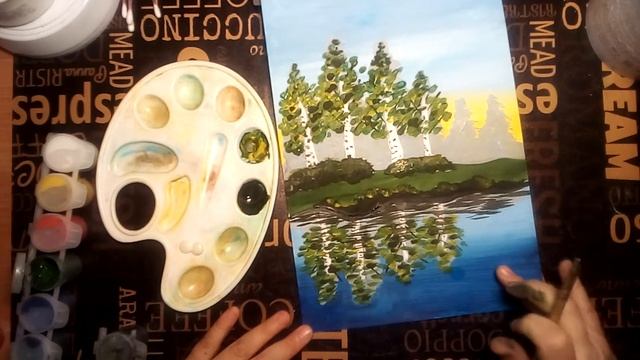 Мастер-класс по рисованию " Летний пейзаж" часть 2 смотреть онлайн