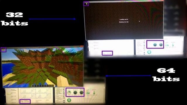 i5 3330 - Minecraft Java 32 bits vs Java 64 Bits FPS Test смотреть онлайн