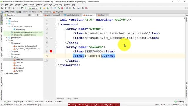 Android #021 (1 of 2) Working with ID, Typed Array, Font and Style Resources - CDPatel Digital Room смотреть онлайн