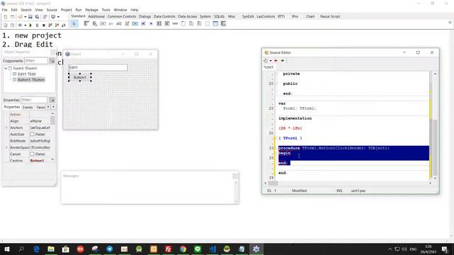 Hello World Delphi Lazarus смотреть онлайн