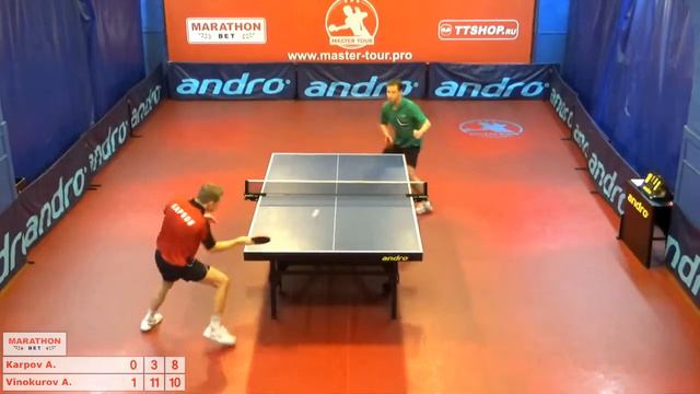 Настольный теннис матч 19012018 10 Андрей Карпов Александр Винокуров смотреть онлайн