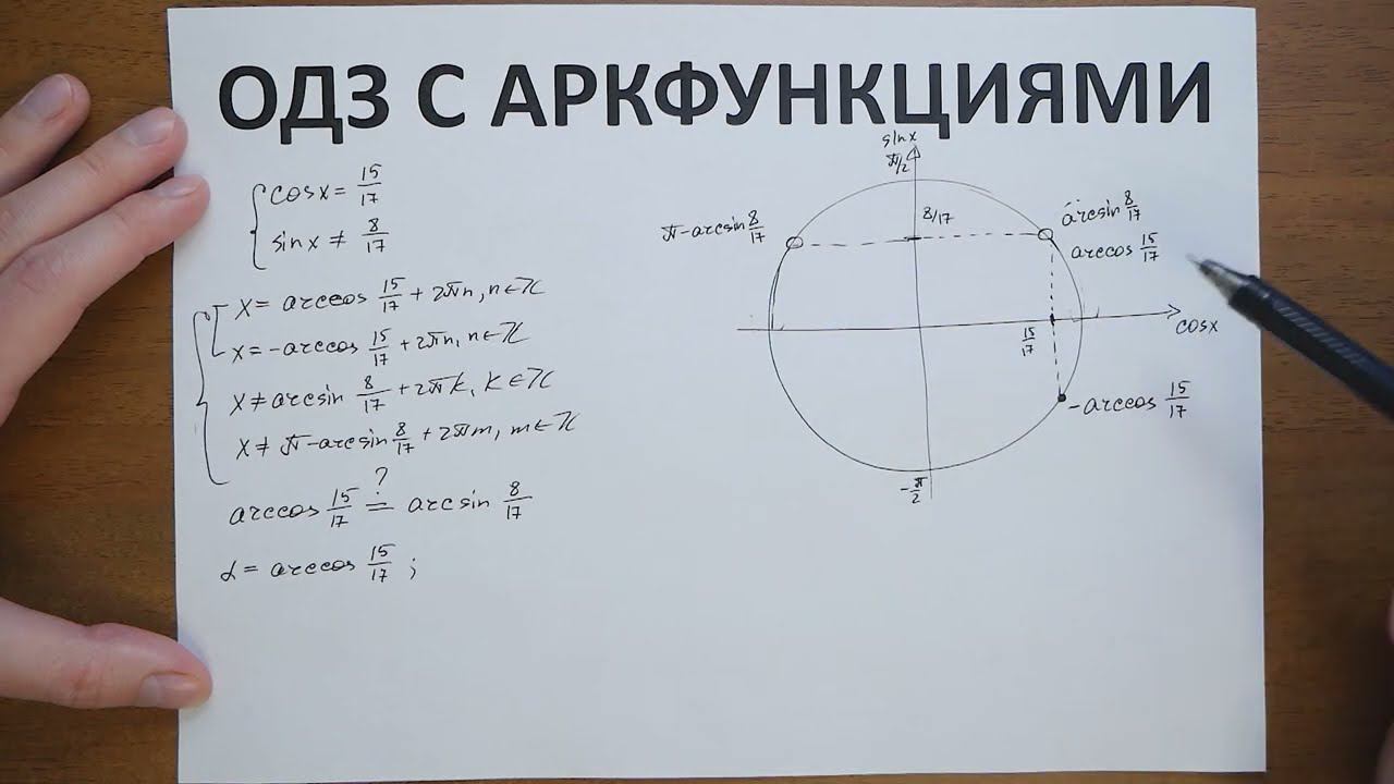 ОДЗ с аркфункциями