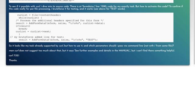 curl: per-file additional headers from CLI (for multipart POST, SOAP, etc.) смотреть онлайн