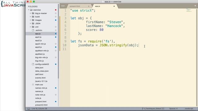 Writing a JSON File to the Hard Drive смотреть онлайн