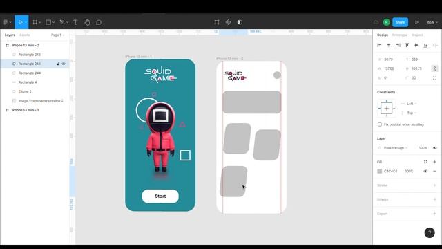 Squid Game UI Design using Figma (App UIUX Design | speed art) смотреть онлайн