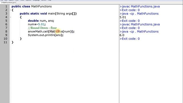 JAVA | Functions | Trigonometry, Logarithm, Square Root, Power, Rounding, Maximum, Minimum & Random смотреть онлайн